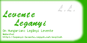 levente leganyi business card