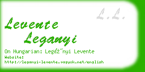 levente leganyi business card